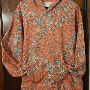 Hooey Orange Floral Hoodie